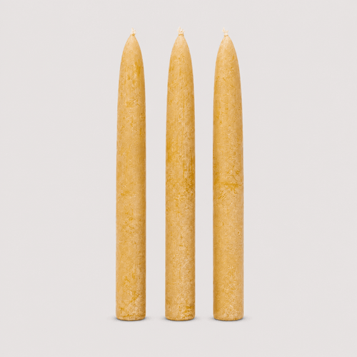 Candles Taper Candle Set of 3 | Cedar Yellow from Obakki