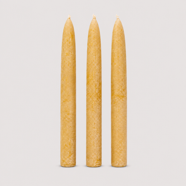 Taper Candle Set of 3 | Cedar Yellow