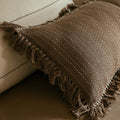 Fringed Bolster Cover | 35"_Candor - Fernanda Mereles_201-60-1742.1-075Camel / IvoryOS | Obakki