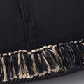 Fringed Cushion Cover | 31" Black - Camel_Candor - Fernanda Mereles_201-60-1741-075Blk/CamelOS | Obakki