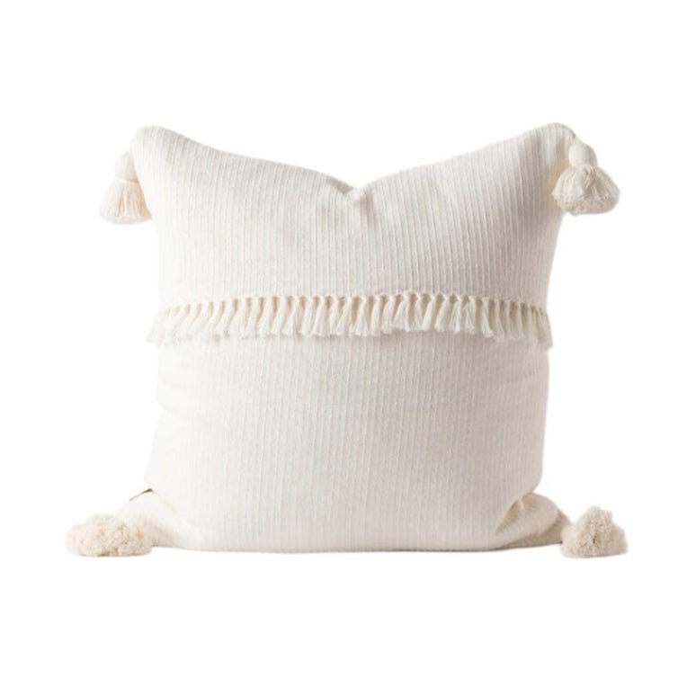 Fringed Pom Cushion Cover | 20"_Candor - Fernanda Mereles_201-60-1745.1-075IvoryOS | Obakki