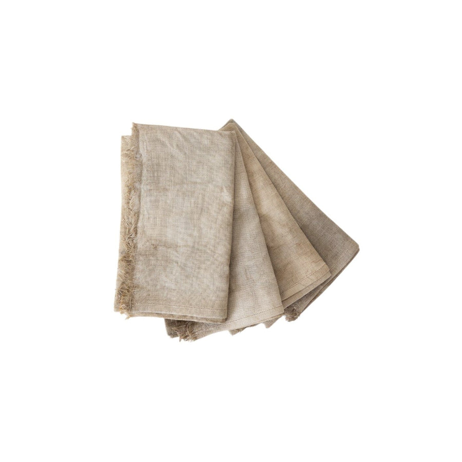 Hand Dyed Hemp Napkins | Set of 4_G.Grippo_201-32-1783-074Crete-TeaOS | Obakki