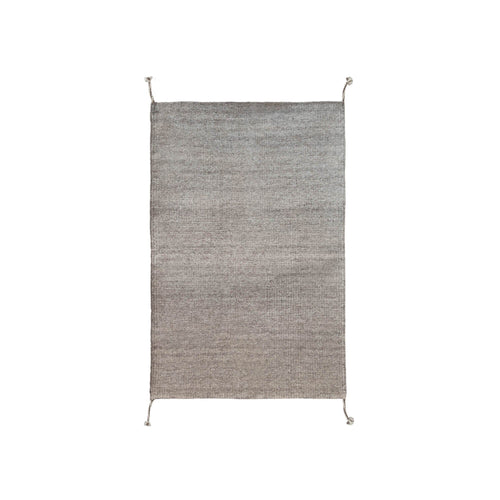 Hand - woven Oaxacan Flecked Rug_Jose Mendoza_201-64-0827-715Grey2x3 | Obakki