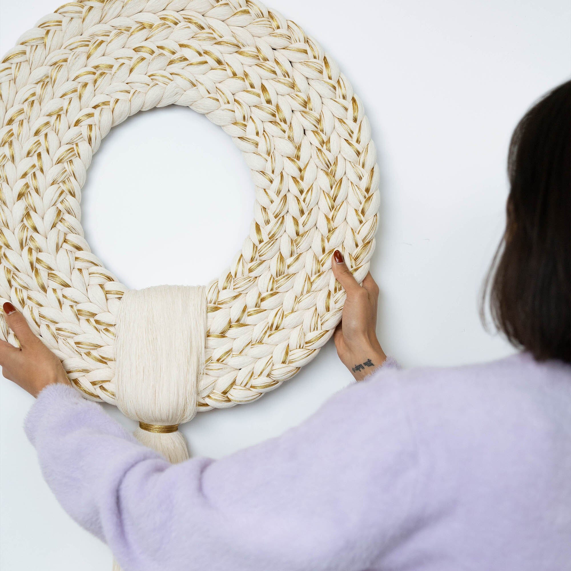 Handwoven Holiday Wreath - Large - Holiday Decor by Caralarga | Obakki