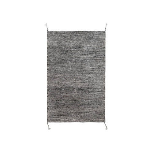 Handwoven Oaxacan Static Fleck Rug_Jose Mendoza_201-64-1244-715Grey3' x 5' | Obakki