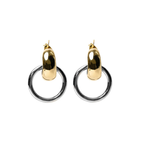 Hoop & Ring Earring_Victorious Crafts_201-31-1399-134GP/SPOS | Obakki