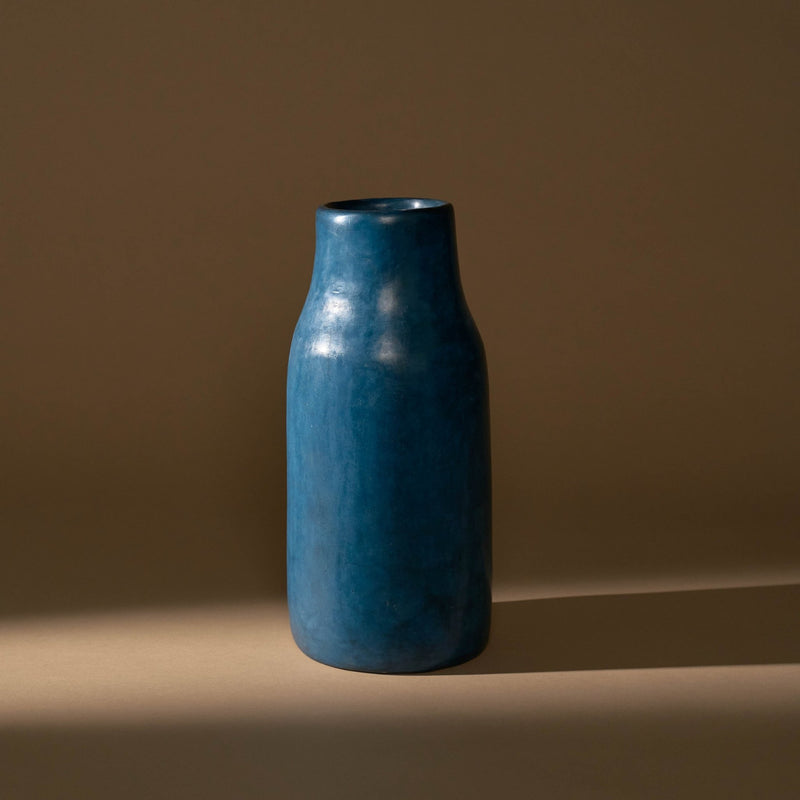 Large Kouba Tadelakt Vase | Azure - Vases + Planters by The Tadelakt Atelier | Obakki