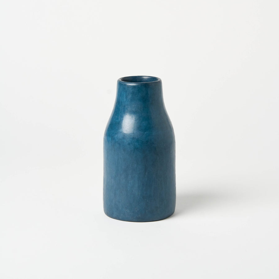 Medium Kouba Tadelakt Vase | Azure_The Tadelakt Atelier_201-74-1844.2-803AZREOS | Obakki