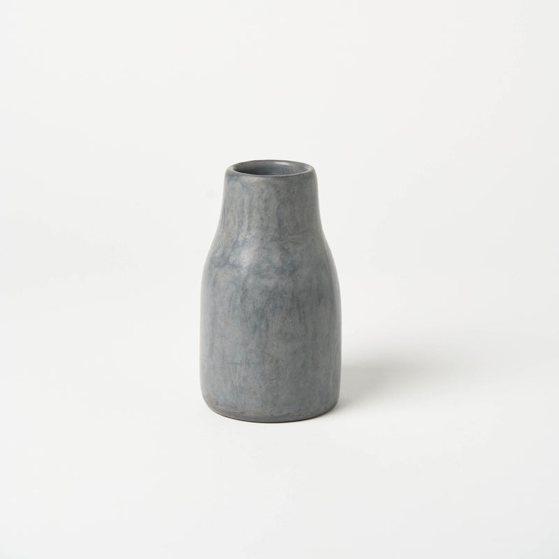 Medium Kouba Tadelakt Vase | Blue Grey - Vases + Planters by The Tadelakt Atelier | Obakki