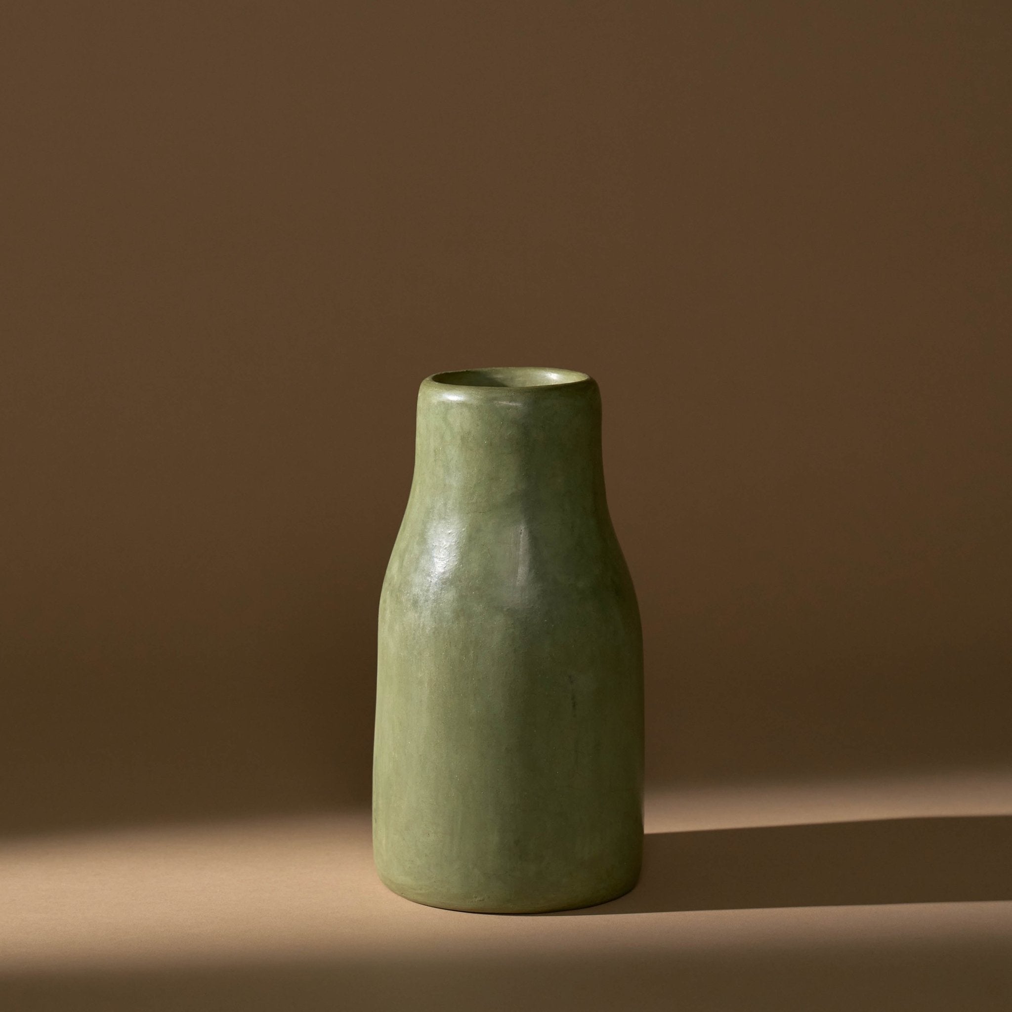 Medium Kouba Tadelakt Vase | Olive - Vases + Planters by The Tadelakt Atelier | Obakki