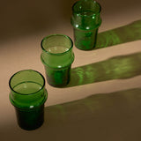 Moroccan Beldi Glass Set | Green - Drinkware by Said at Alcantara - Frederic | Obakki