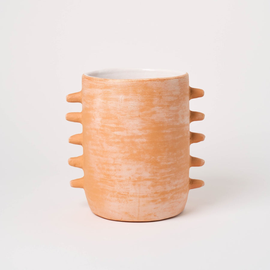 Oaxacan Clay Dientes Vase_Rufina_201-74-1764-169NaturalOS | Obakki