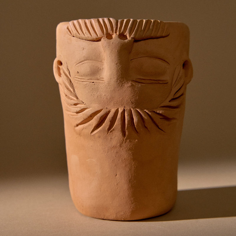 7" Tall Dreaming Terracotta Vessel | Male Vases 
