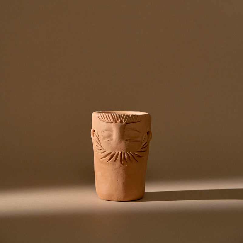 7" Tall Dreaming Terracotta Vessel | Male Vases 