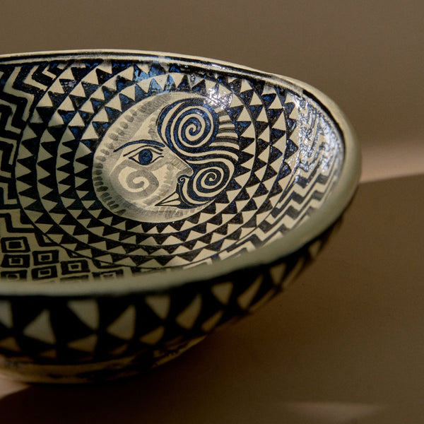 9.5" Michoacan Art Bowl | Paisaje Abstracto Serveware 