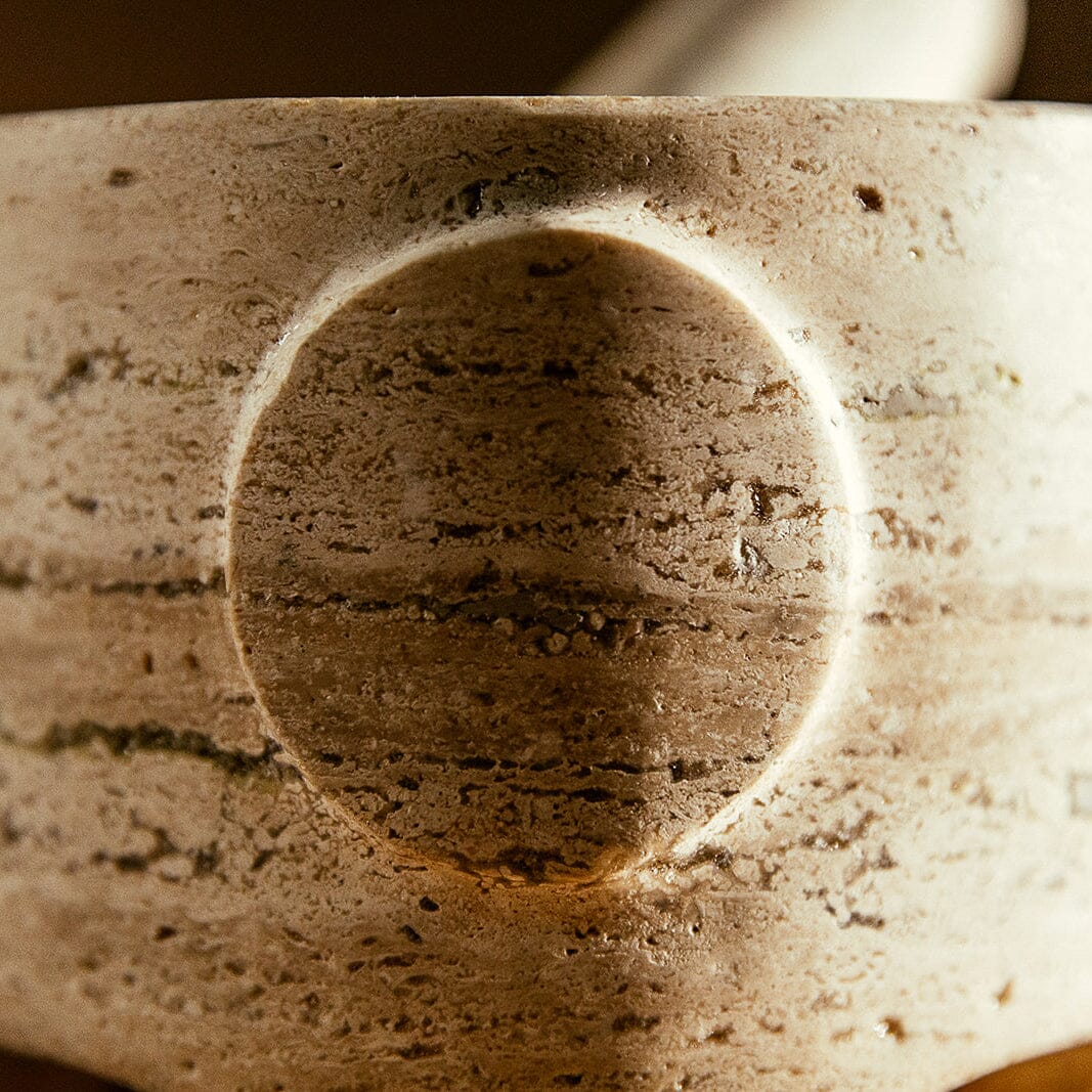 Ara Mortar and Pestle | Travertine Mortar + Pestles 