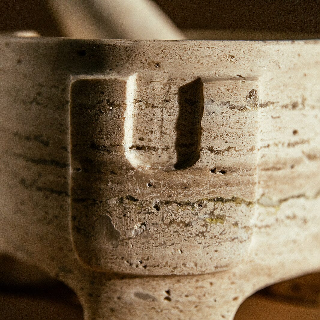 Ara Mortar and Pestle | Travertine Mortar + Pestles 