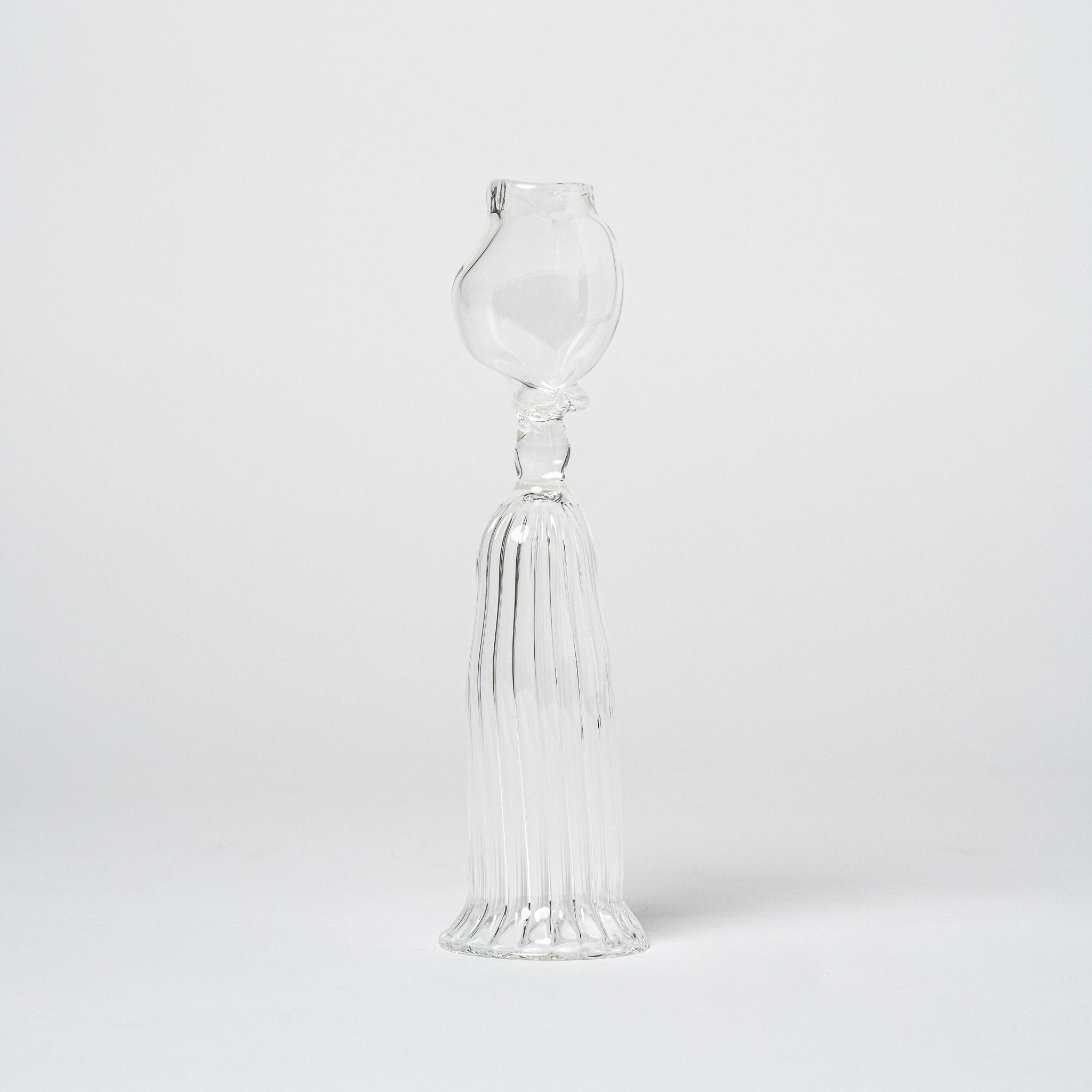 Artisan Shaped Glass Candle Holder | Set of 3_Justine Menard_201-71-1960-192ClearOS | Obakki