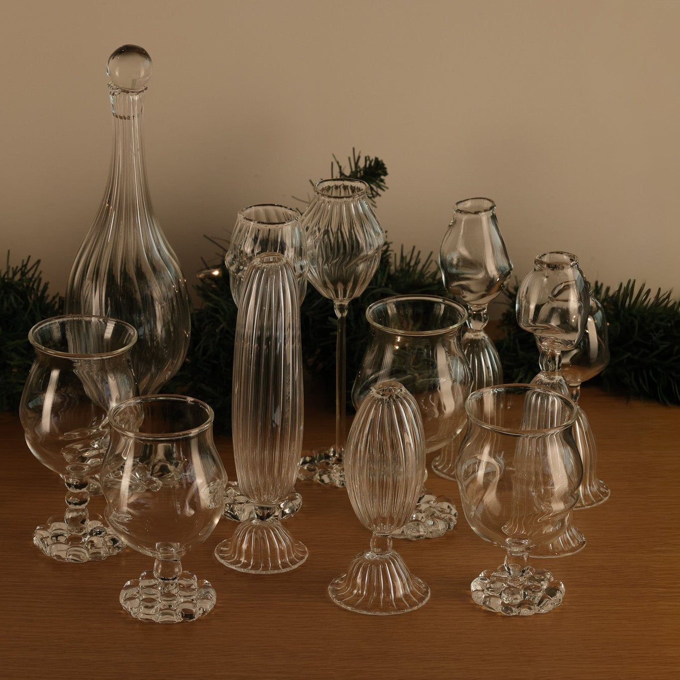 Artisan Shaped Glass Vase | Set of 3_Justine Menard_201-71-1959-192ClearOS | Obakki
