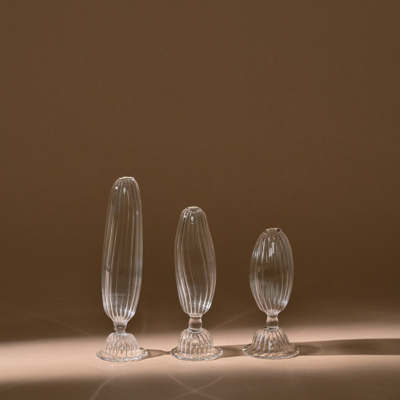Artisan Shaped Glass Vase | Set of 3 Vases + Planters 