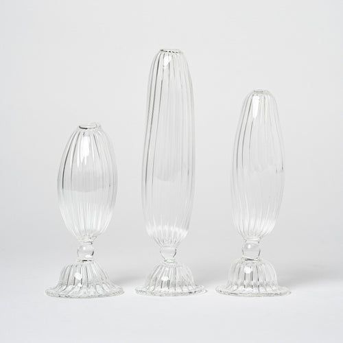 Artisan Shaped Glass Vase | Set of 3 Vases + Planters 