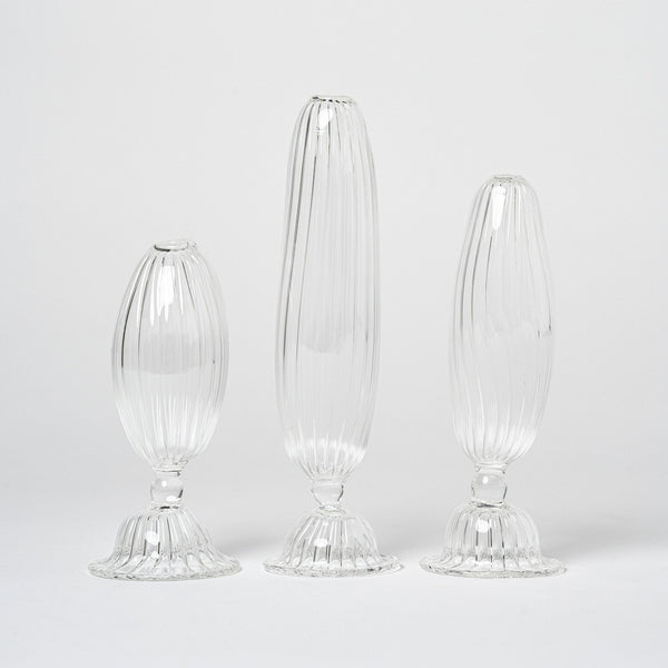 Artisan Shaped Glass Vase | Set of 3 Vases + Planters 