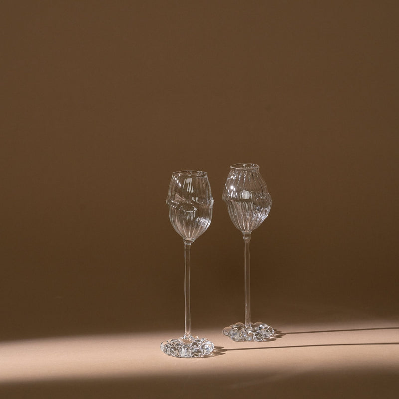 Artisan Shaped Orphee Glass | Set of 2 Glassware 