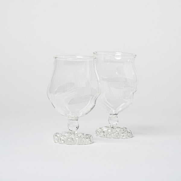 Artisan Shaped Water Glass | Set of 2 Glassware 