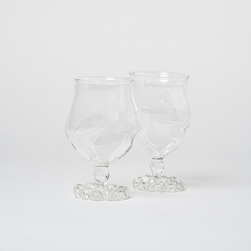 Artisan Shaped Water Glass | Set of 2 Glassware 