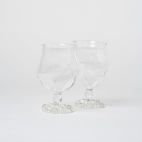 Artisan Shaped Water Glass | Set of 2_Justine Menard_201-71-1955-192ClearOS | Obakki