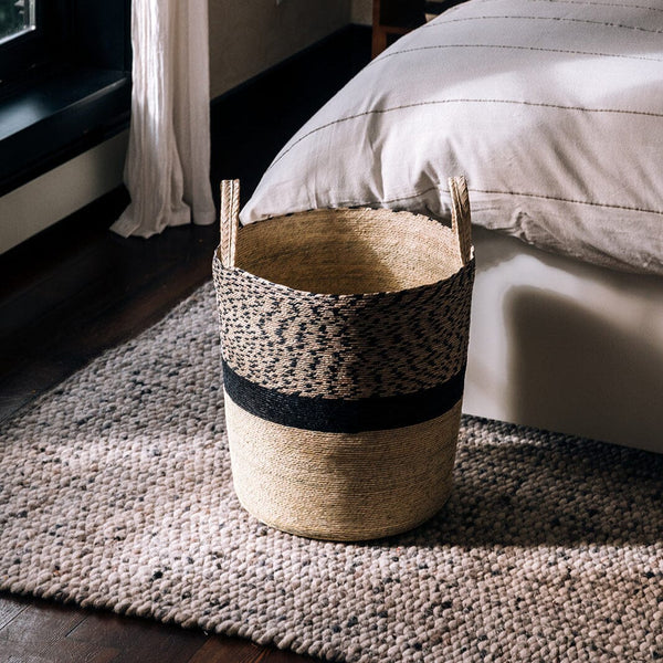 Black Patterned Basket Baskets 