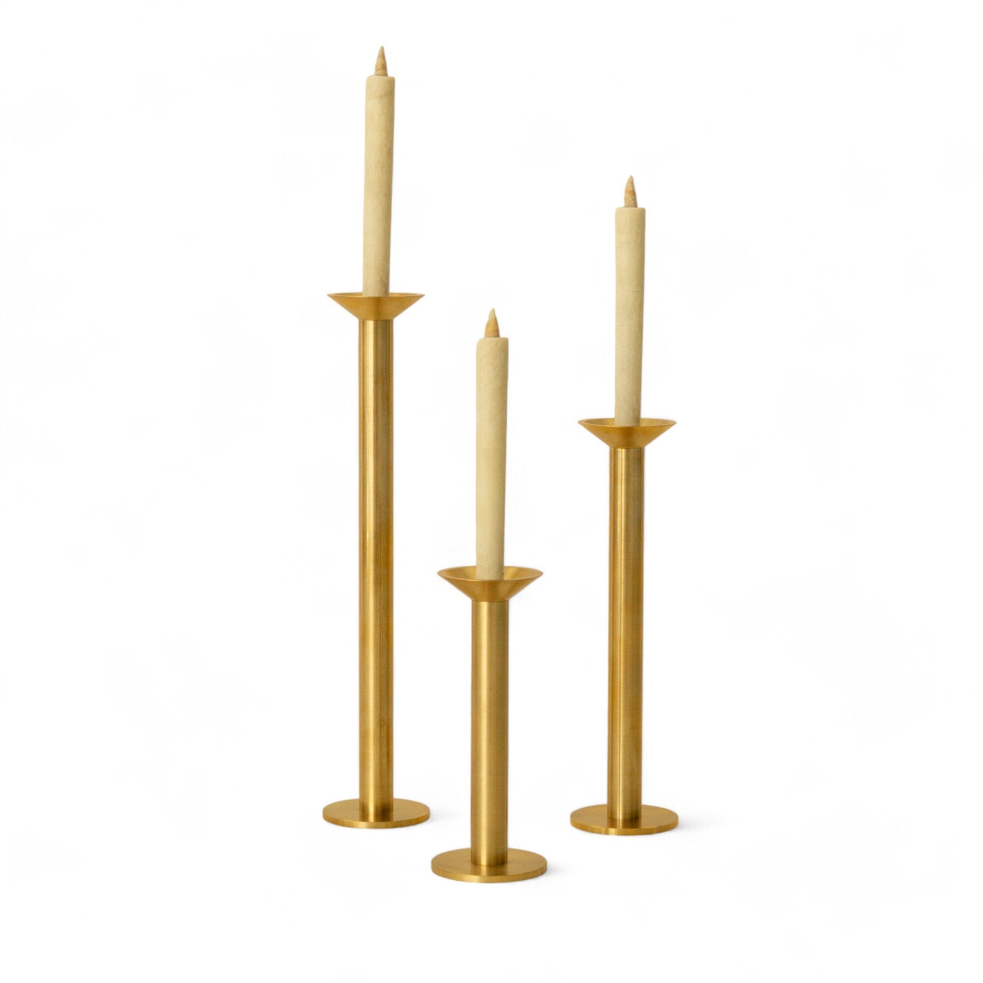 Brass Candle Stand | Set of 3 Candle Holders 