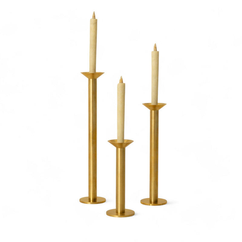 Brass Candle Stand | Set of 3 Candle Holders 