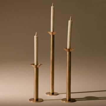 Brass Candle Stand | Set of 3 Candle Holders 