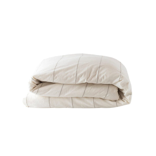 Brushed Cotton Duvet Cover | Ivory-Camel Home Textiles 