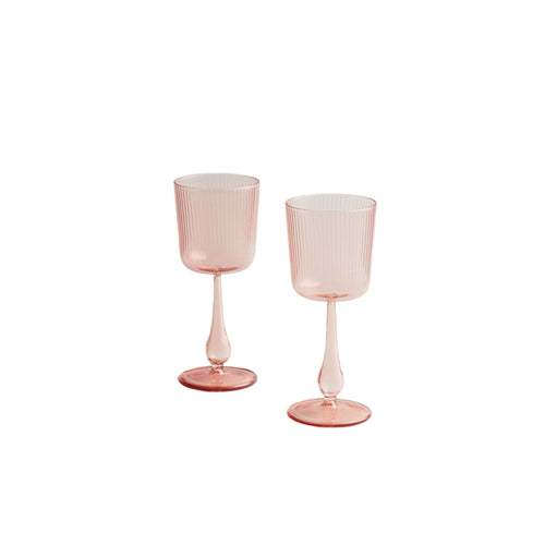 Cameo Pink Luisa Calice | Set of 2 Glassware 