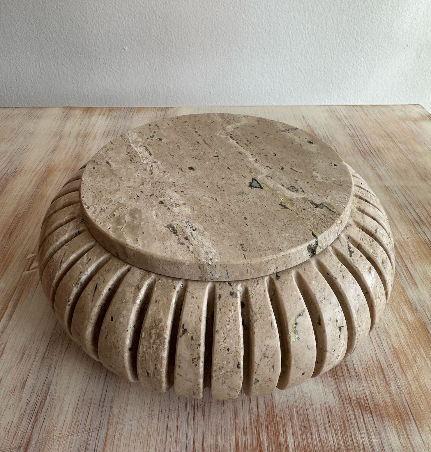 Canopo Container | Travertine Decorative Bowls 