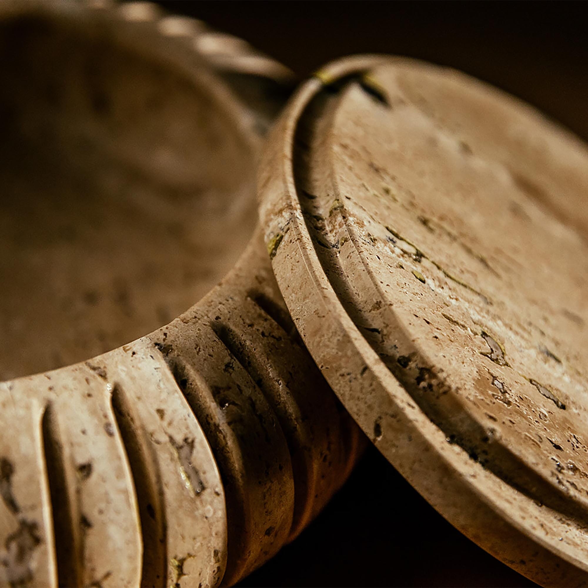 Canopo Container | Travertine Decorative Bowls 