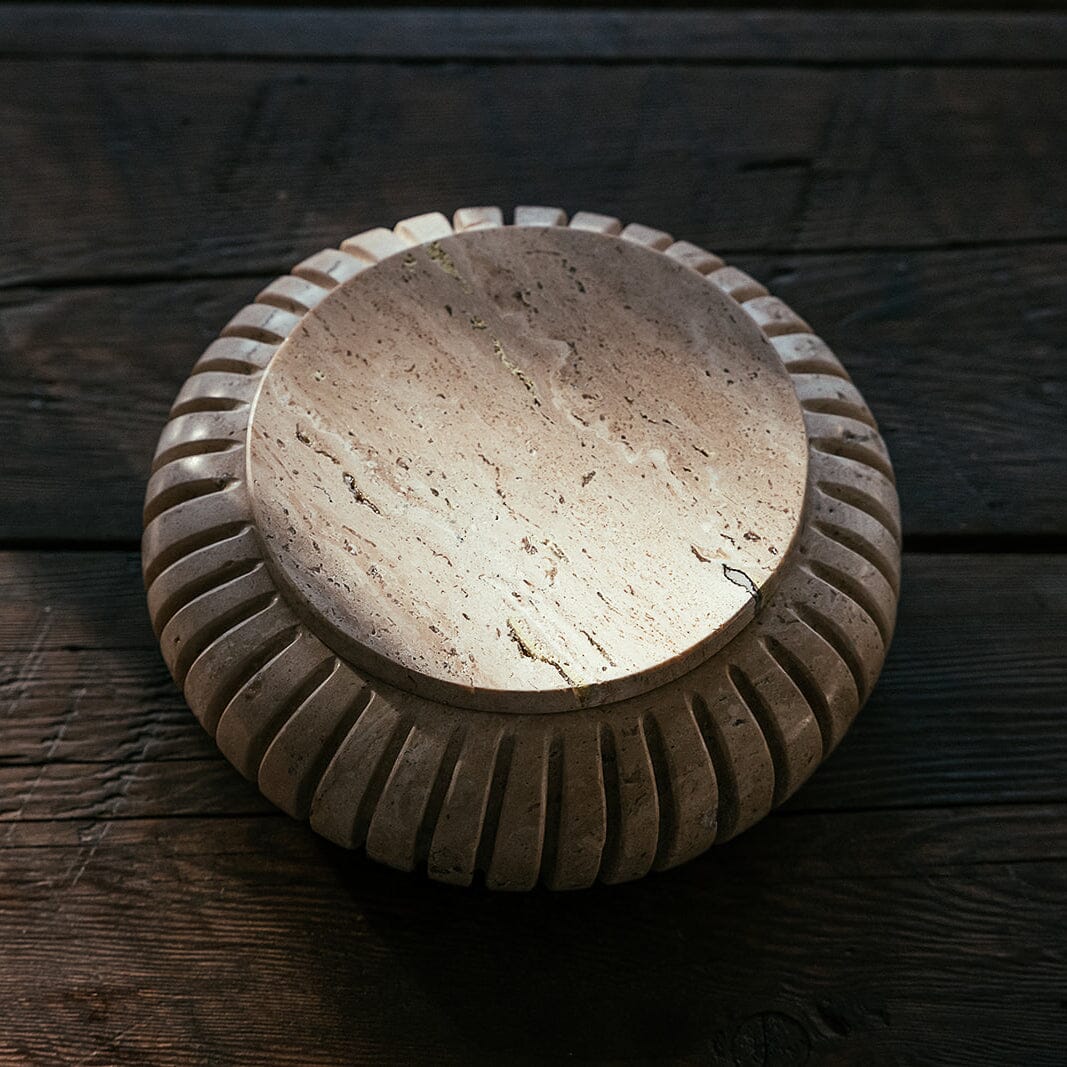 Canopo Container | Travertine Decorative Bowls 