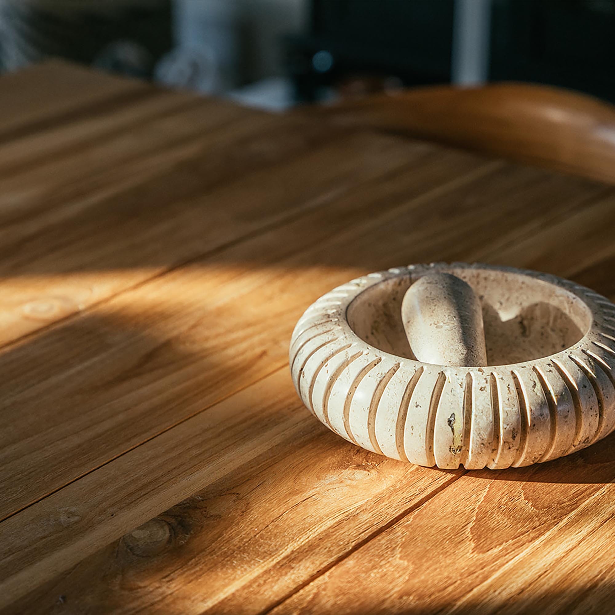 Canopo Mortar and Pestle | Travertine Cookware 
