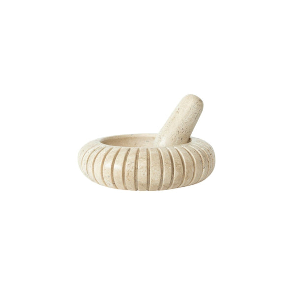 Canopo Mortar and Pestle | Travertine Cookware 