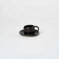 Ceramic Espresso Cup + Saucer_Nook Mesa_201-71-1953-189BlackOS | Obakki
