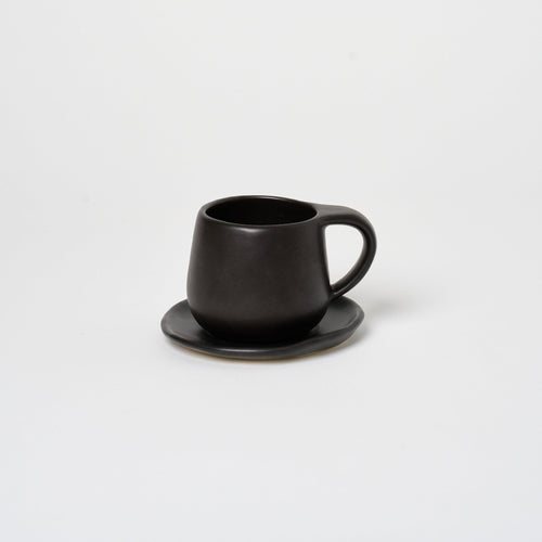 Ceramic Mug + Saucer Vases + Planters Black 