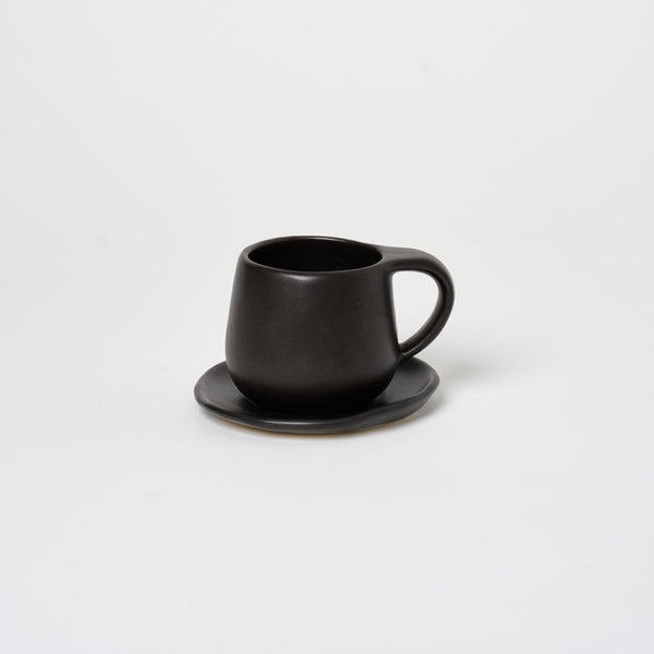 Ceramic Mug + Saucer Vases + Planters Black 