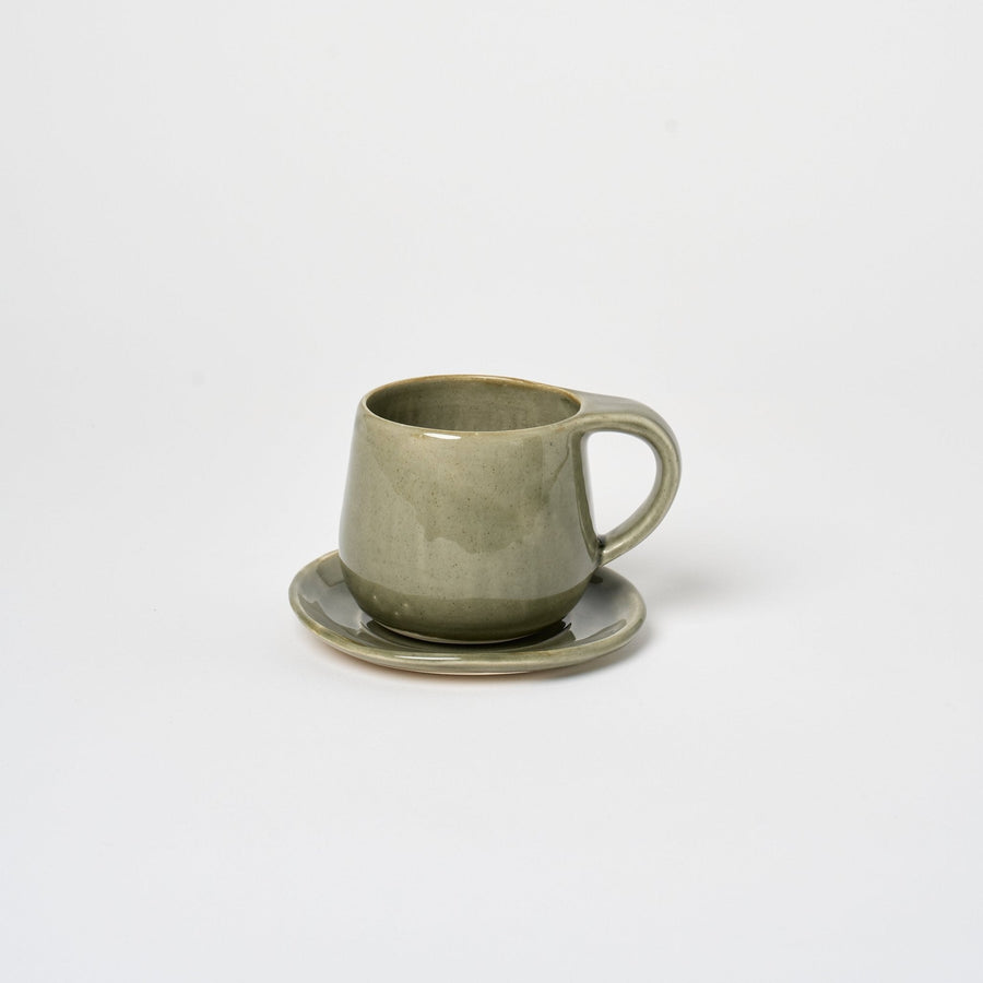 Ceramic Mug + Saucer_Nook Mesa_201-71-1952-189OliveOS | Obakki