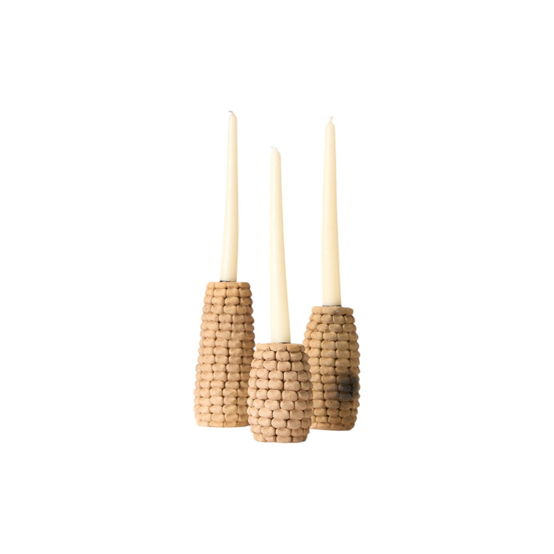 Cob Candle Holder | Set of 3 Candle Holders 