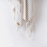 Cotton Throw | Ivory / Cool Grey Blankets & Throws 