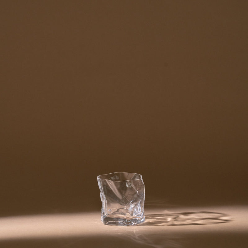 Crumple Old Fashioned Glass | Set of 2 Glassware 