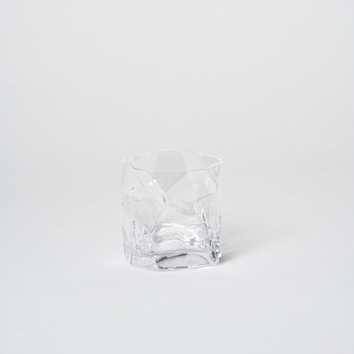 Crumple Old Fashioned Glass | Set of 2 Glassware 