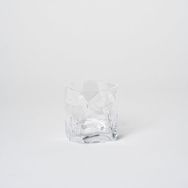 Crumple Old Fashioned Glass | Set of 2 Glassware 